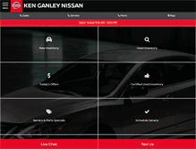 Tablet Screenshot of kenganleynissan.com